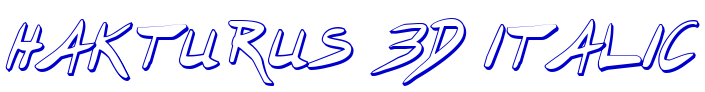 Hakturus 3D Italic шрифт